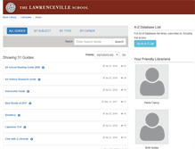 Tablet Screenshot of libguides.lawrenceville.org